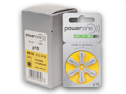 Power One Hearing Aid Batteries: 10 Box