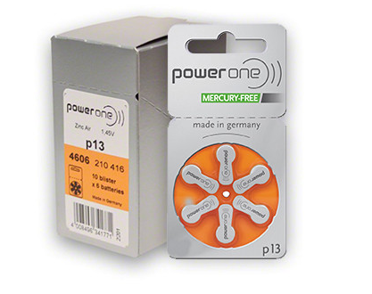 Power One Hearing Aid Batteries: 13 Box