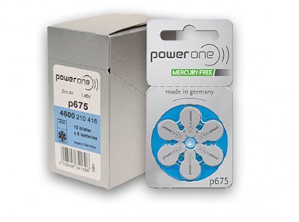 Power One Hearing Aid Batteries: 675 Box