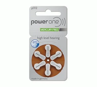 Power One Hearing Aid Batteries: 312 single pack